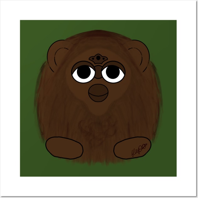 Bigfoot Furby Wall Art by AlienClownThings